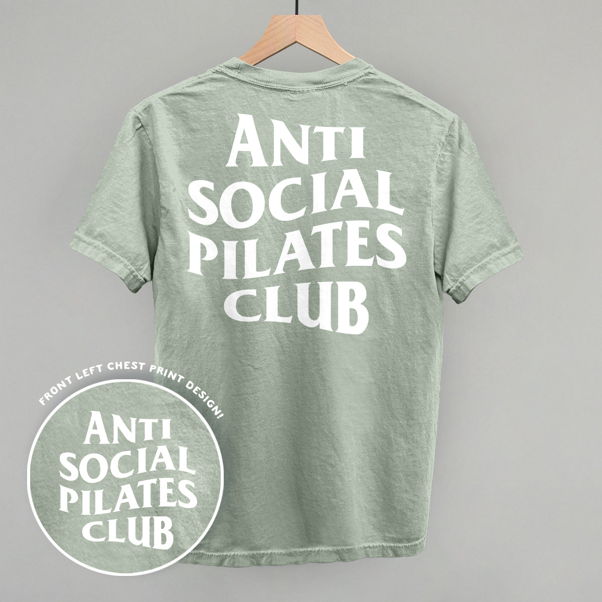 Anti Social Pilates Club (White) (Back Print) Ivy + Cloth