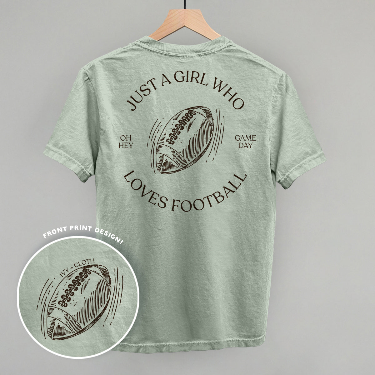 Just A Girl Who Loves Football (Back Print) Ivy + Cloth