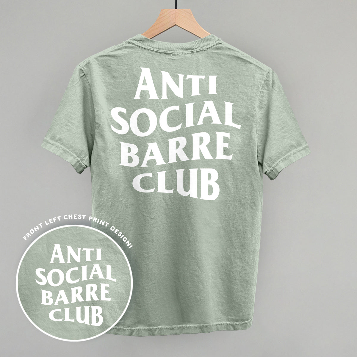Anti Social Barre Club (White) (Back Print) Ivy + Cloth