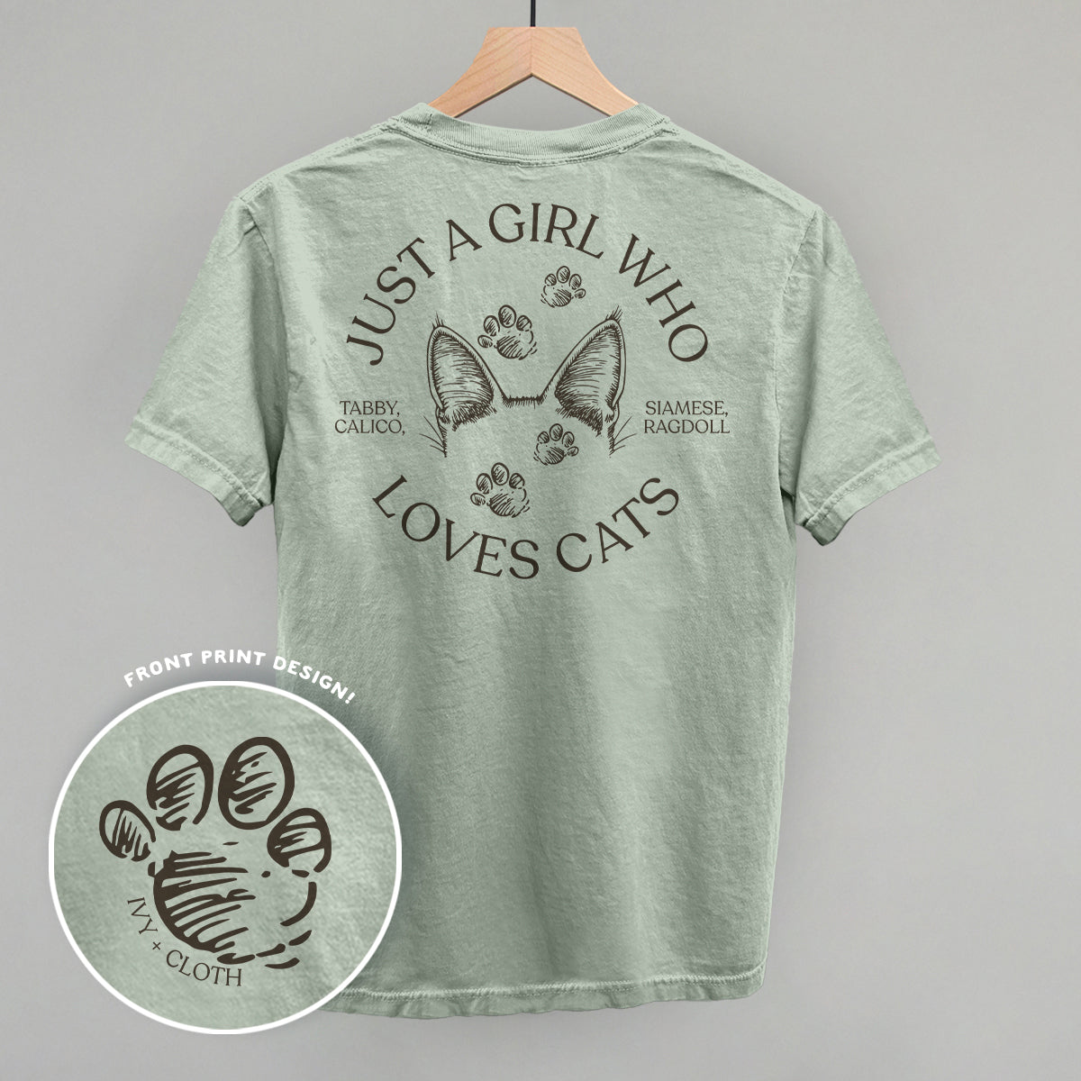 Just A Girl Who Loves Cats (Back Print) Ivy + Cloth