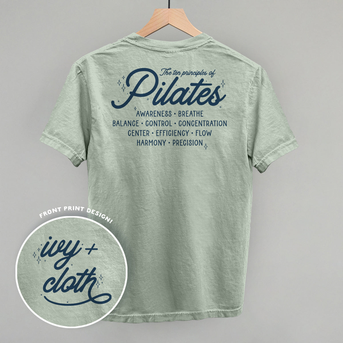 The 10 Principles Of Pilates (Back Print) Ivy + Cloth