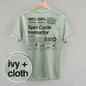 Spin Cycle Instructor Nutrition Facts (Back Print) Ivy + Cloth