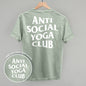 Anti Social Yoga Club (White) (Back Print) Ivy + Cloth