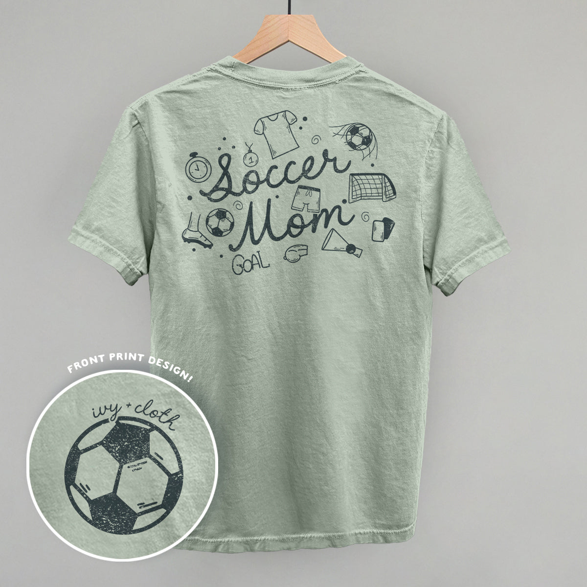 Soccer Mom (Script + Doodles) (Back Print) Ivy + Cloth