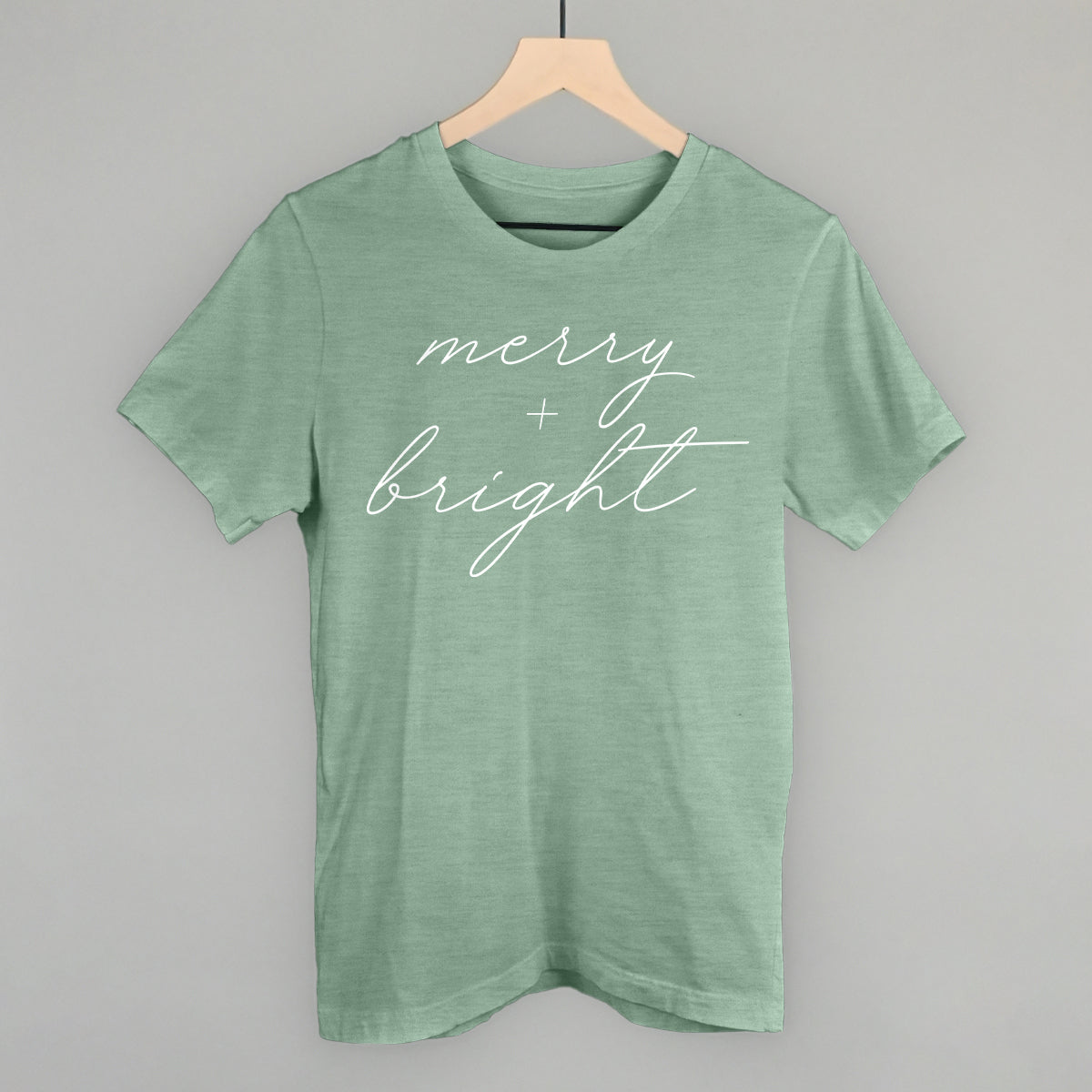 Merry And Bright White Script Ivy + Cloth