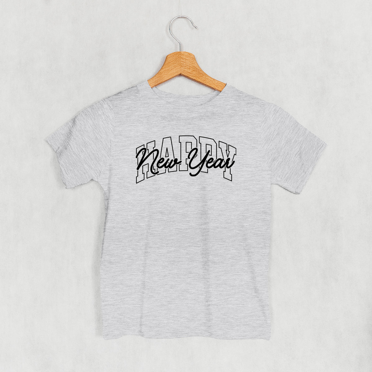 Happy New Year Black Arch + Script (Kids) Ivy + Cloth
