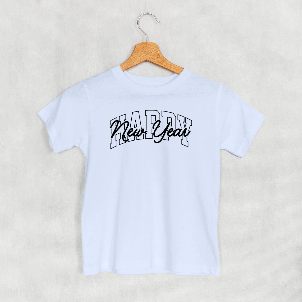 Happy New Year Black Arch + Script (Kids) Ivy + Cloth