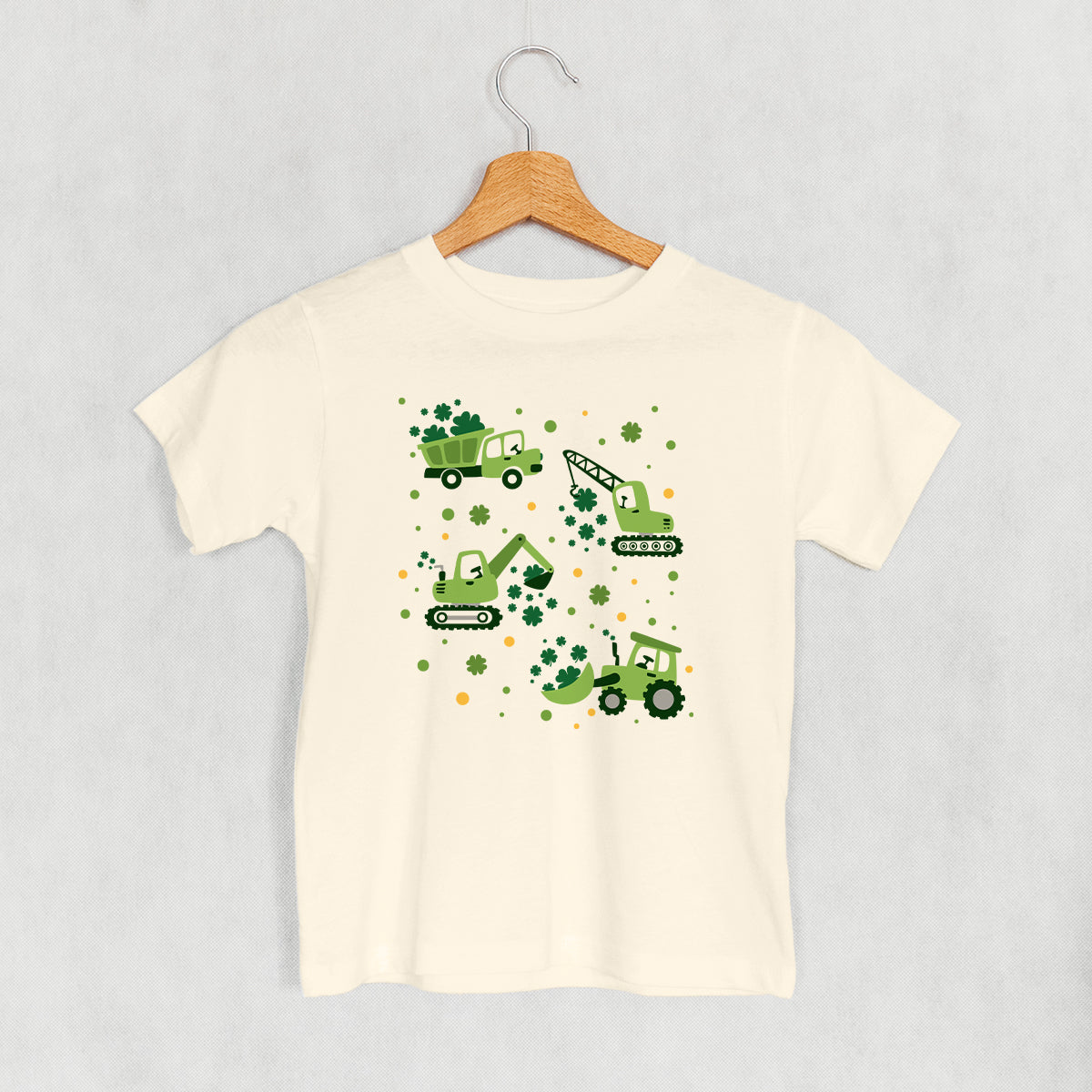 St. Patrick's Construction Vehicles + Clovers (Kids) Ivy + Cloth