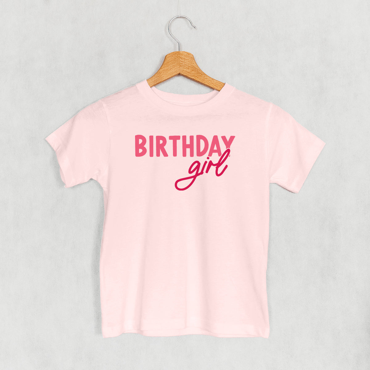 Birthday Girl (Pink Sans Serif + Script) (Kids) Ivy + Cloth
