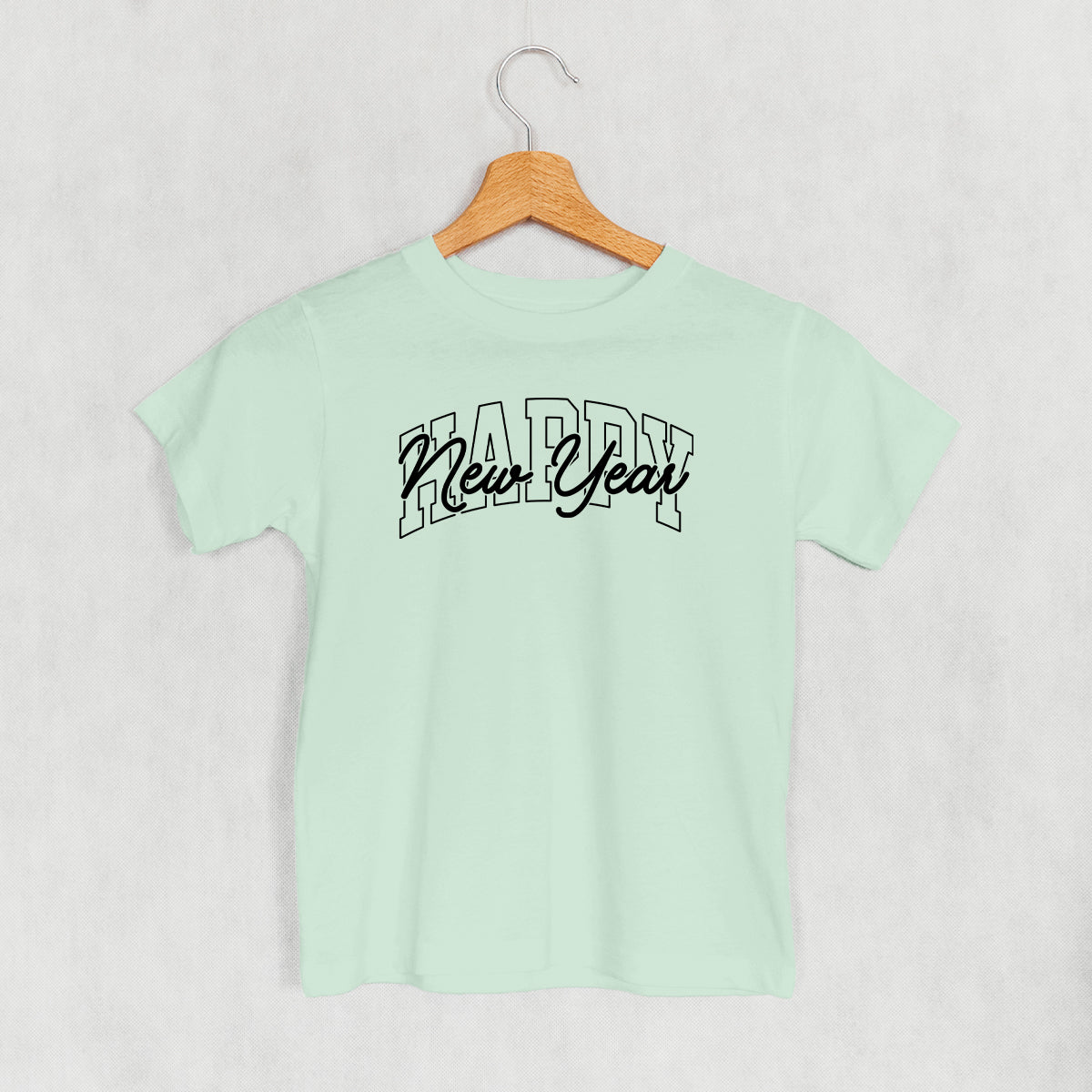 Happy New Year Black Arch + Script (Kids) Ivy + Cloth