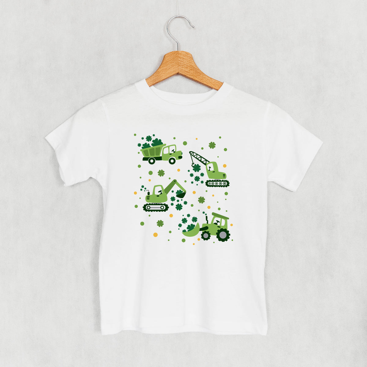 St. Patrick's Construction Vehicles + Clovers (Kids) Ivy + Cloth