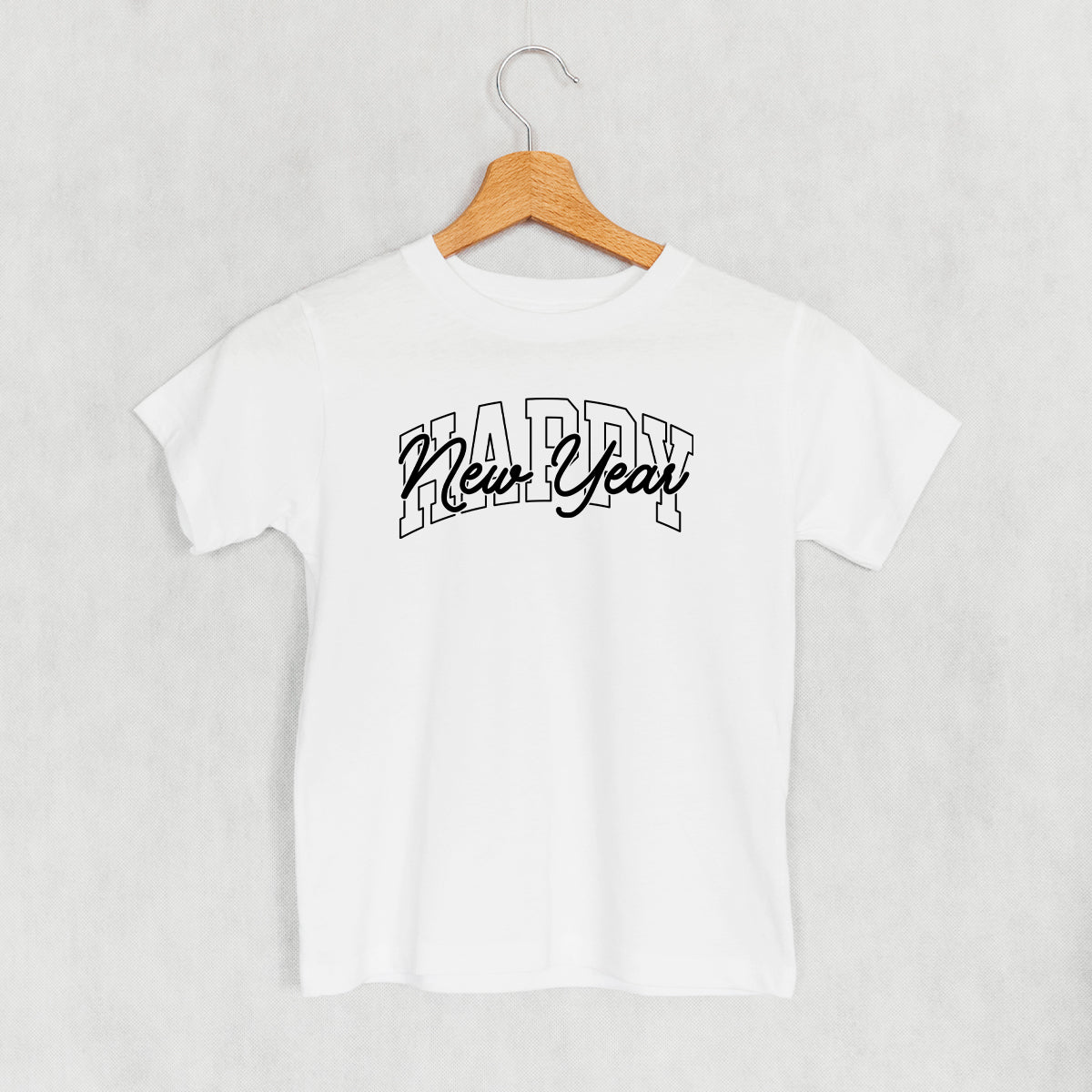 Happy New Year Black Arch + Script (Kids) Ivy + Cloth
