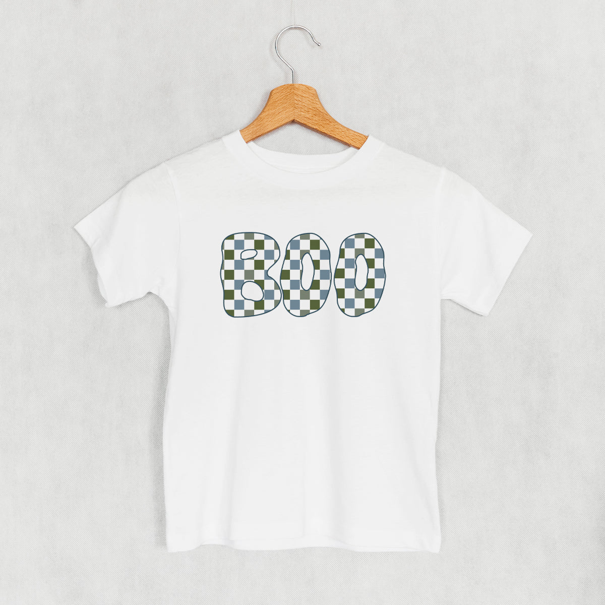 Boo Checkered (Blue & Green) (Kids) Ivy + Cloth