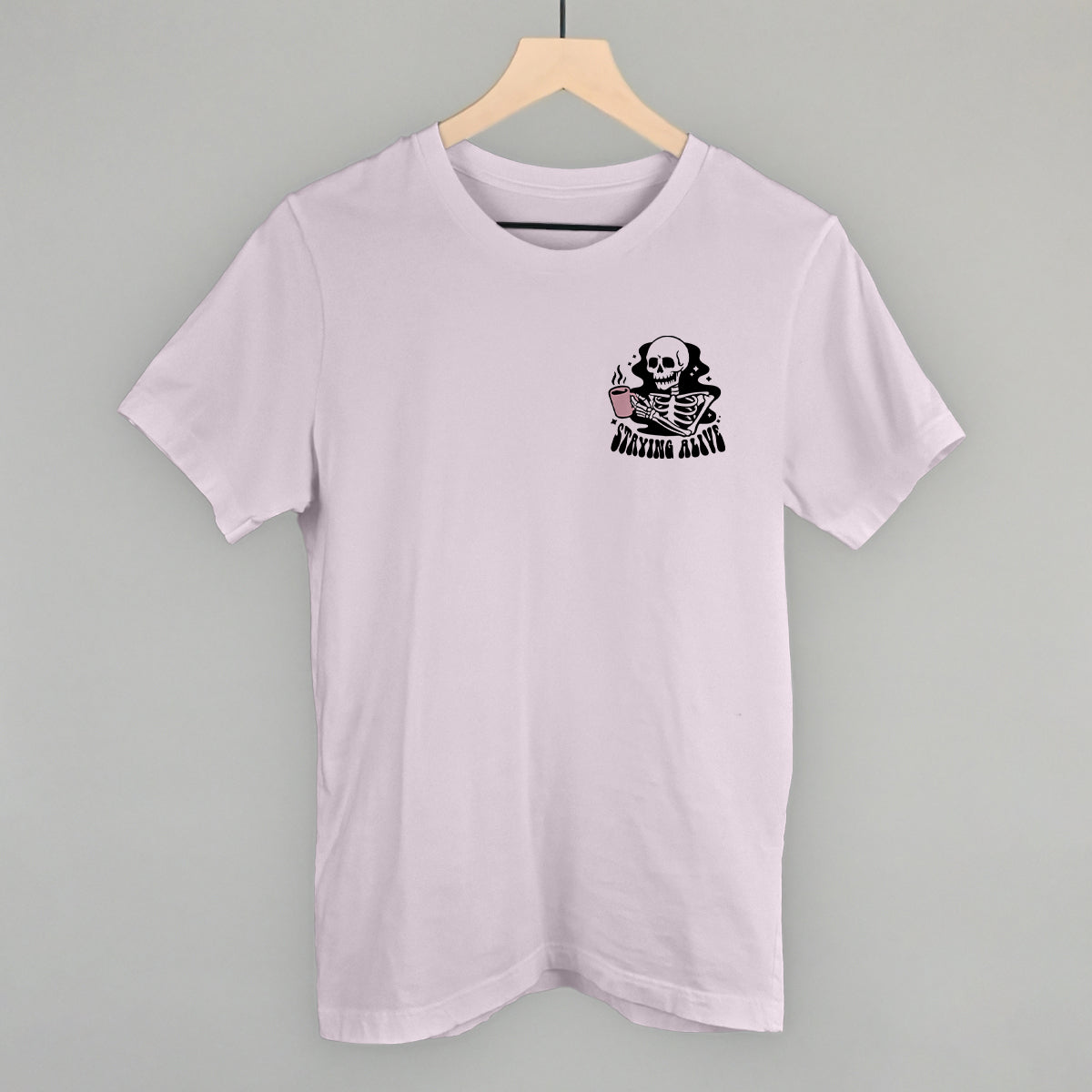 Staying Alive Coffee Skeleton (Left Chest) Ivy + Cloth