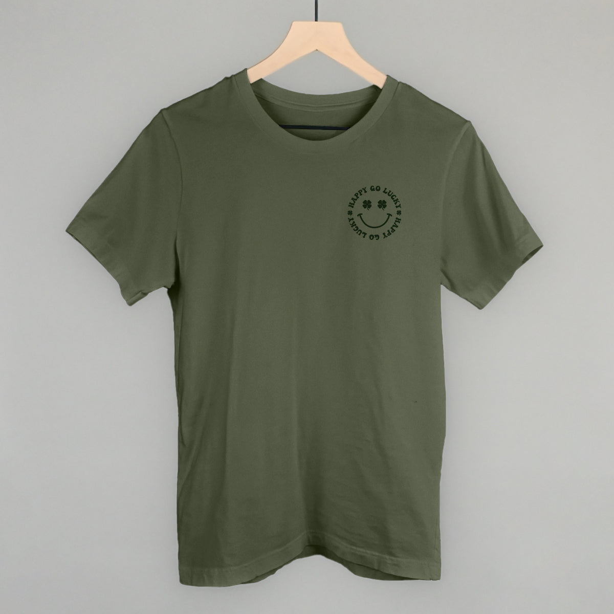 Happy Go Lucky Clover (Left Chest) Ivy + Cloth