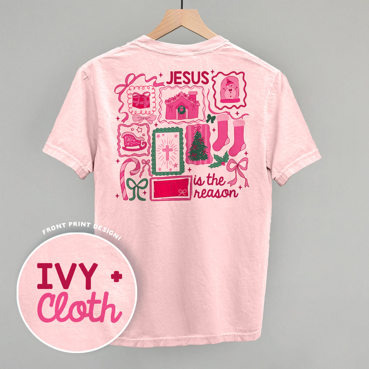 Jesus Is The Reason Pink Doodles (Back Print) Ivy + Cloth