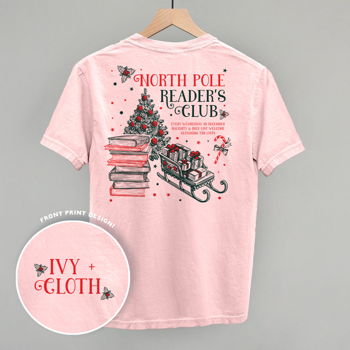 North Pole Reader's Club (Back Print) Ivy + Cloth