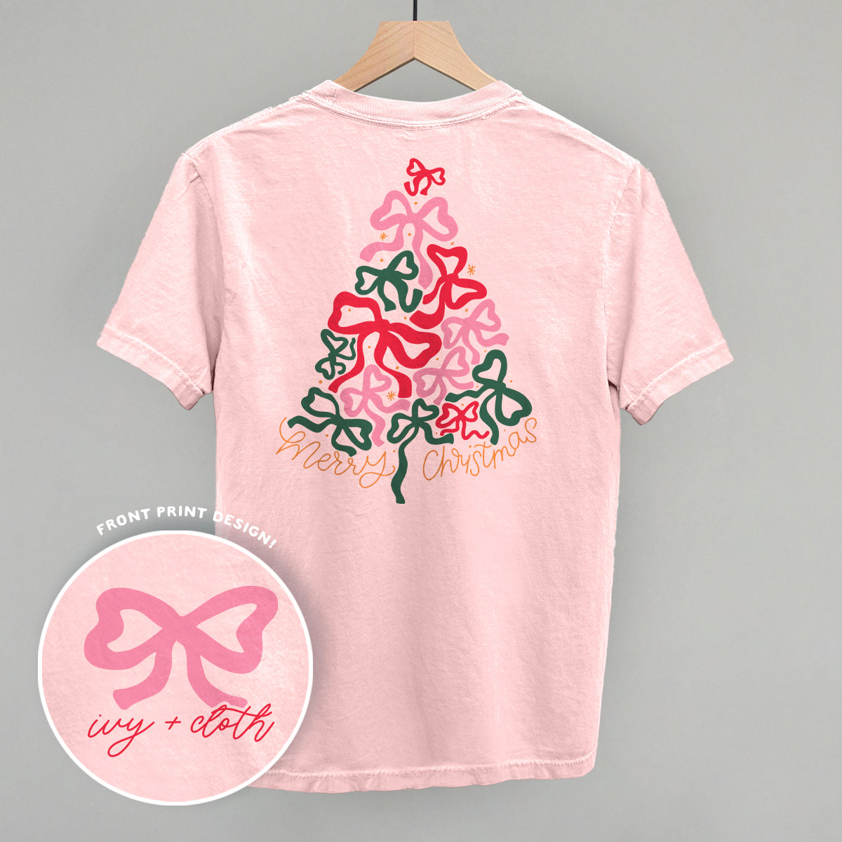 Merry Christmas Bow Tree (Back Print) Ivy + Cloth