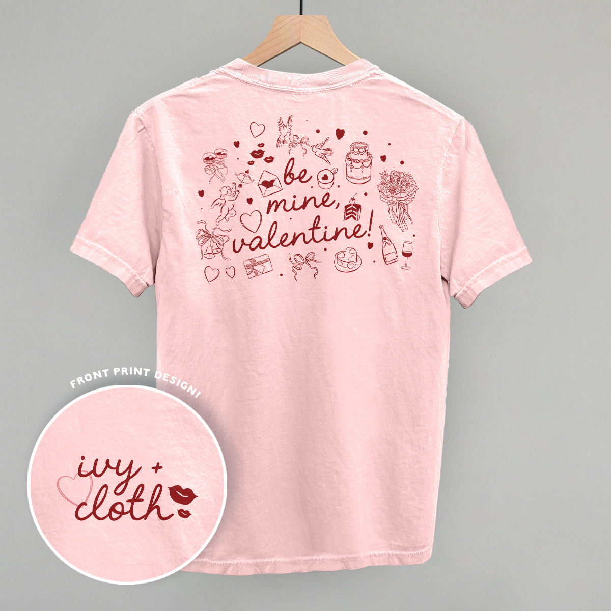 Be Mine, Valentine Doodles (Back Print) Ivy + Cloth