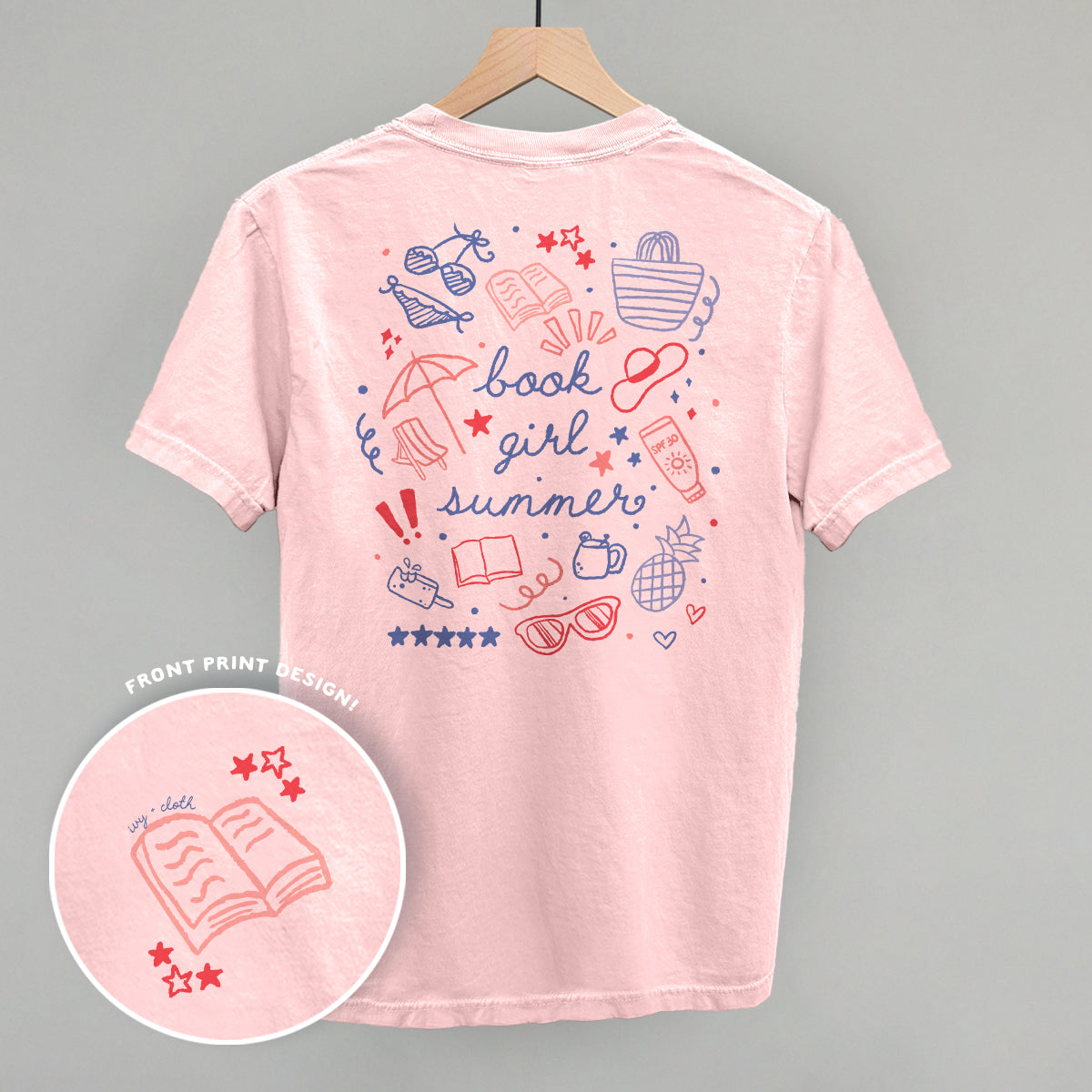 Book Girl Summer Colorful (Back Print) Ivy + Cloth