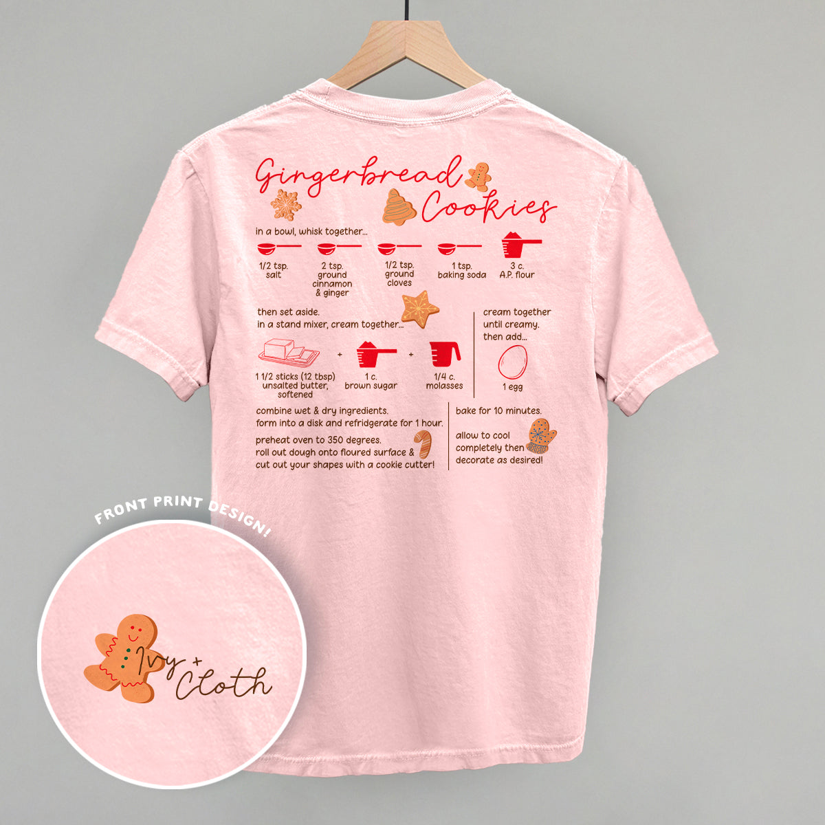 Gingerbread Cookie Recipe (Back Print) Ivy + Cloth
