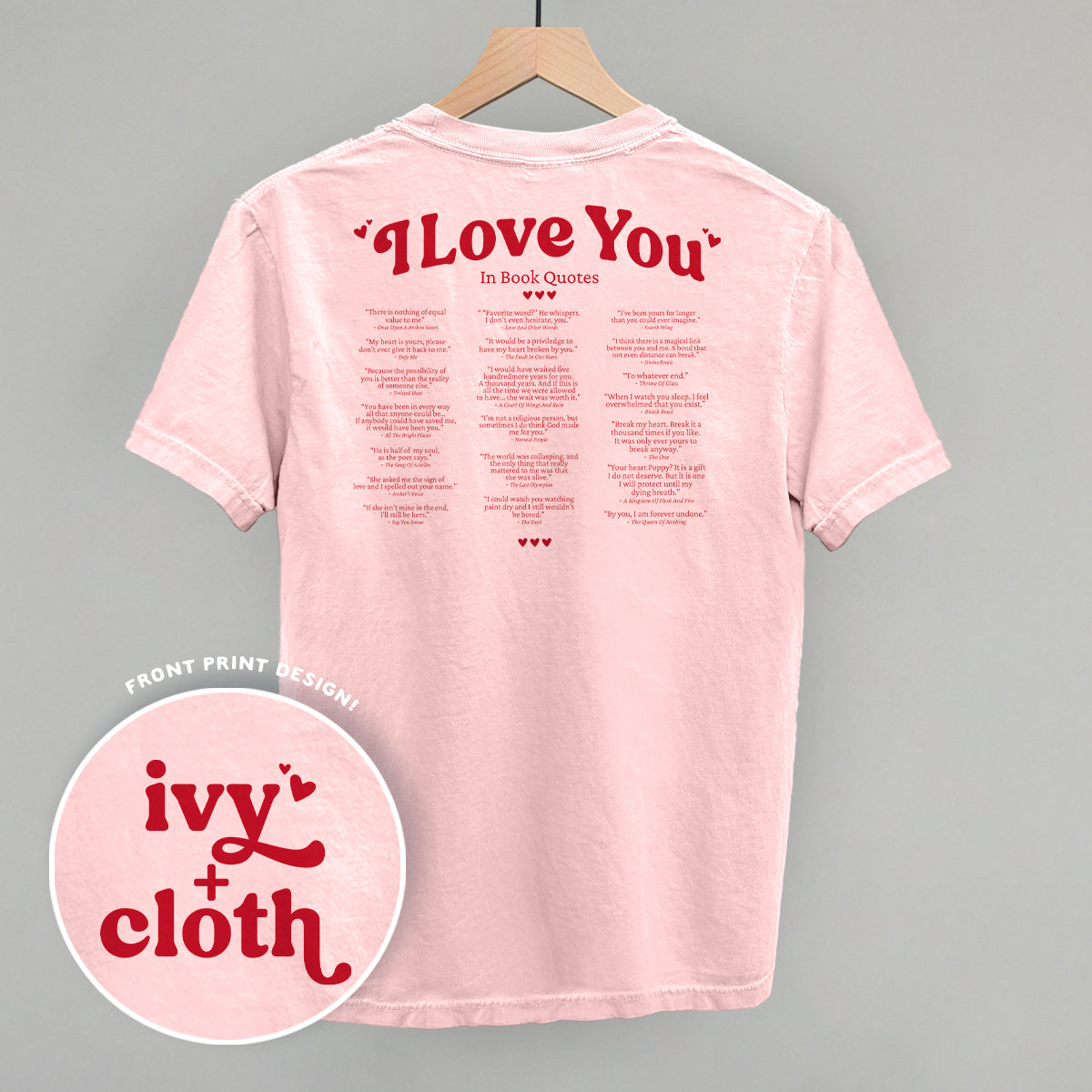 I Love You Book Quotes Back Print Ivy + Cloth