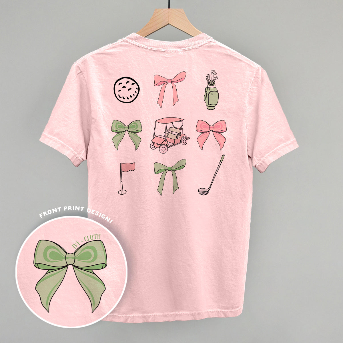Pink & Green Golf Doodles (Back Print) Ivy + Cloth