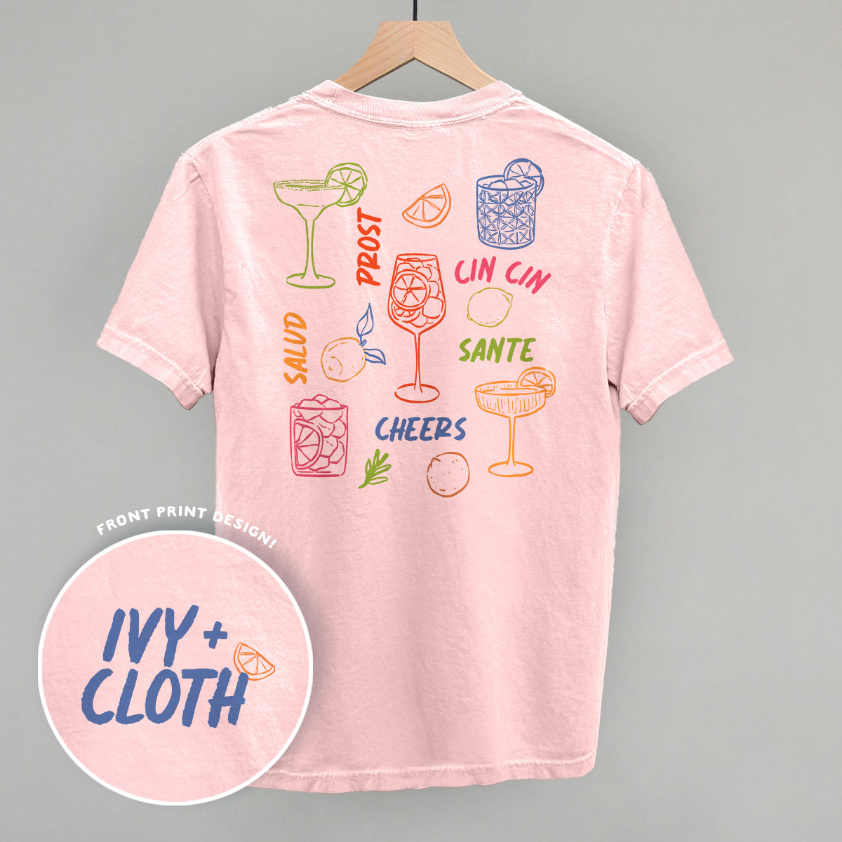 Cheers Cocktail Doodles (Back Print) Ivy + Cloth