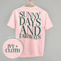 Sunny Days And Fairways (Back Print) Ivy + Cloth