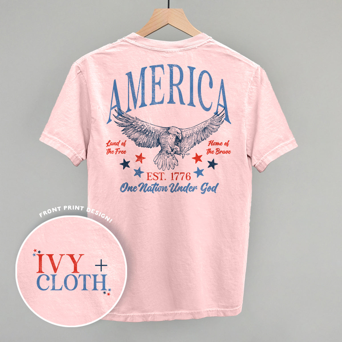 America Red & Blue Eagle (Back Print) Ivy + Cloth