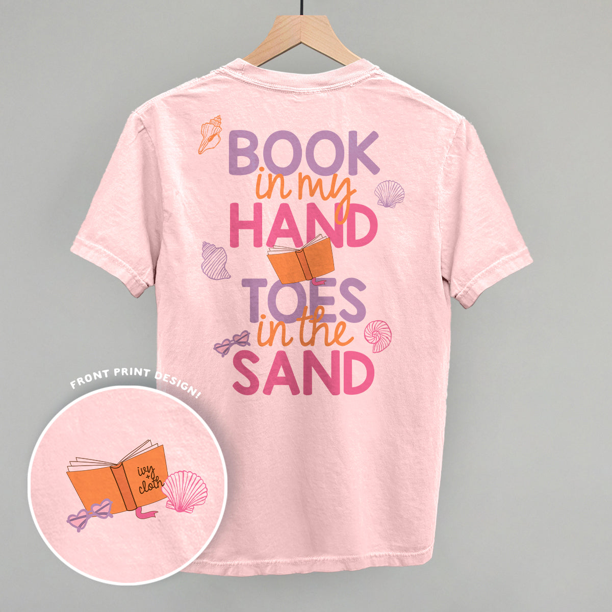 Book In My Hand, Toes In The Sand (Back Print) Ivy + Cloth