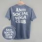 Anti Social Yoga Club (White) (Back Print) Ivy + Cloth