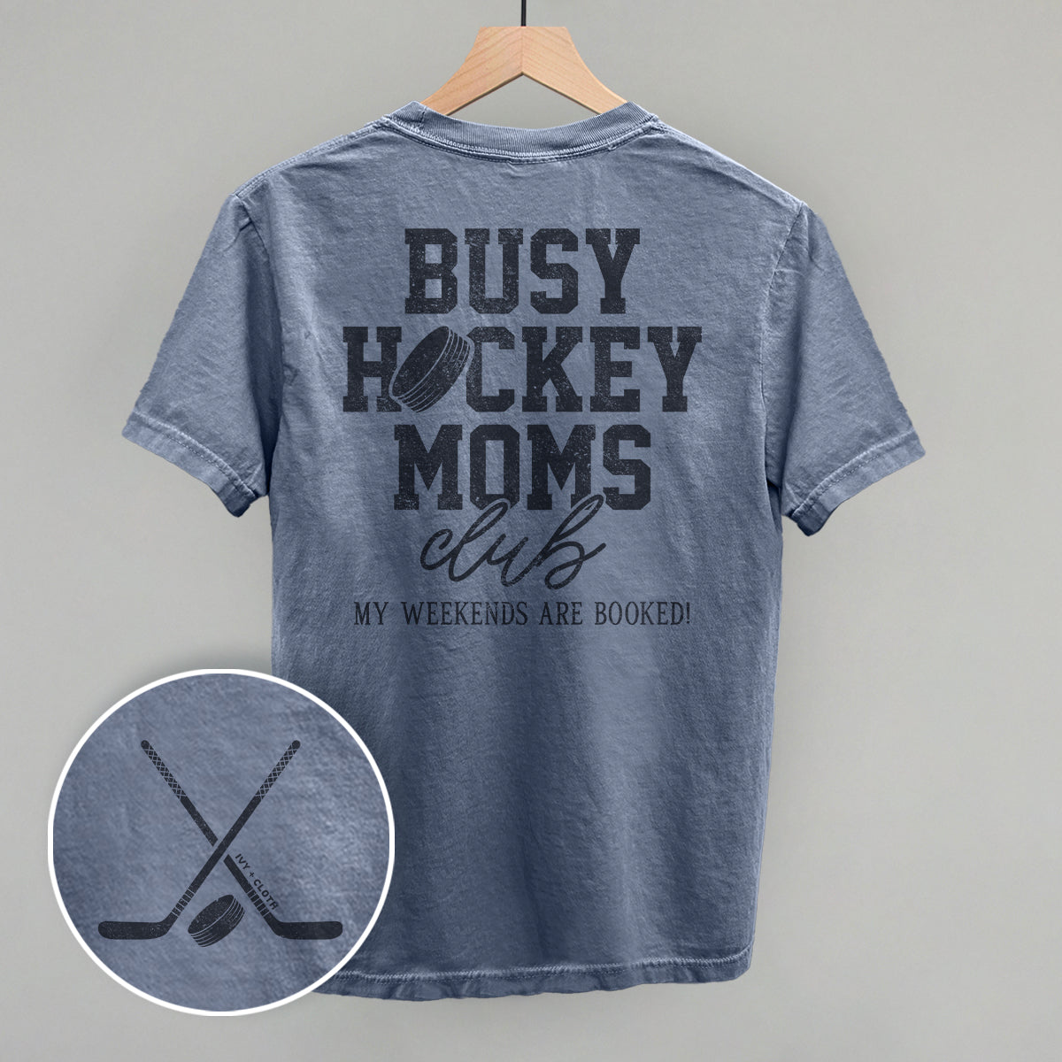 Busy Hockey Moms Club (Back Print) Ivy + Cloth