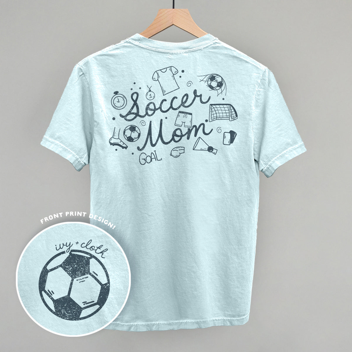 Soccer Mom (Script + Doodles) (Back Print) Ivy + Cloth