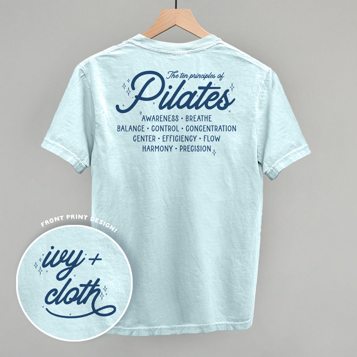 The 10 Principles Of Pilates (Back Print) Ivy + Cloth