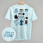 Blue & Brown Coffee Doodles (Back Print) Ivy + Cloth