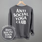 Anti Social Yoga Club (White) (Back Print) Ivy + Cloth