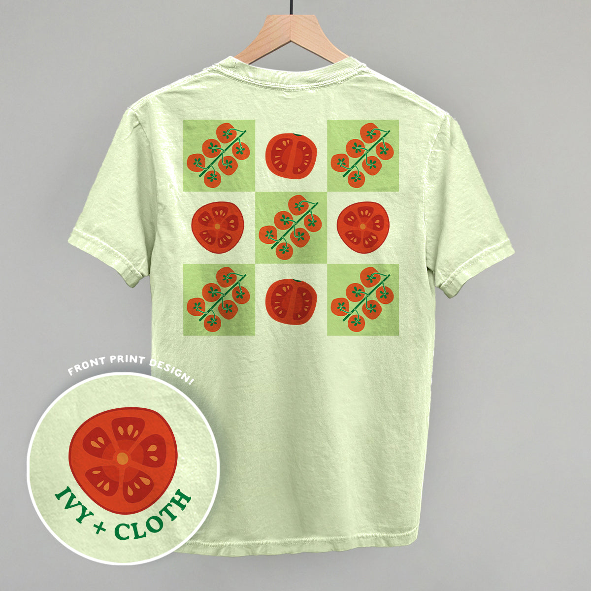 Tomato Grid Doodles (Back Print) Ivy + Cloth