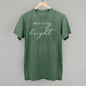 Merry And Bright White Script Ivy + Cloth