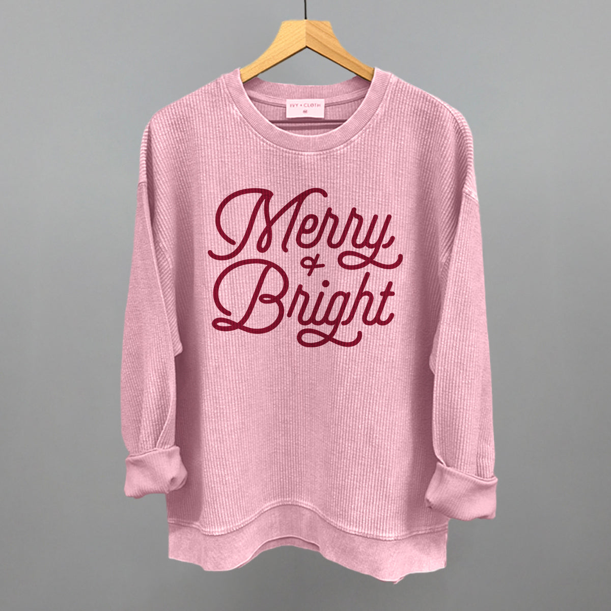 Merry And Bright (Monoline Script) Ivy + Cloth