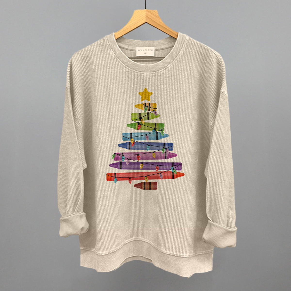 Crayon Christmas Tree Ivy + Cloth