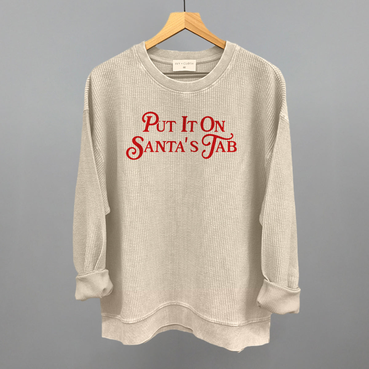 Put It On Santa's Tab (Red) Ivy + Cloth