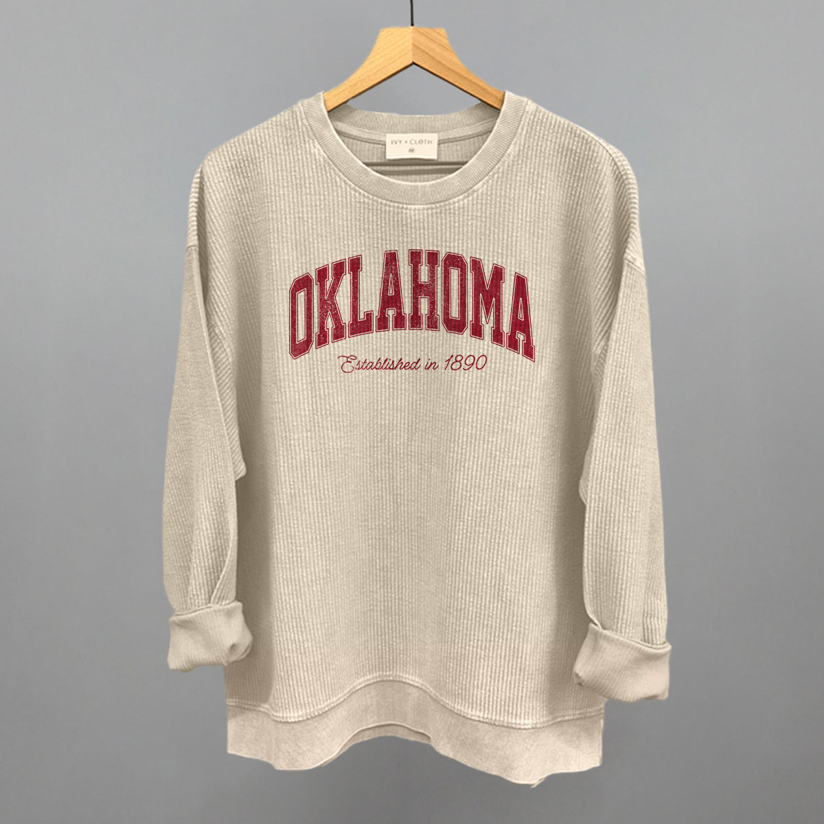Oklahoma Varsity Arch (Red) Ivy + Cloth