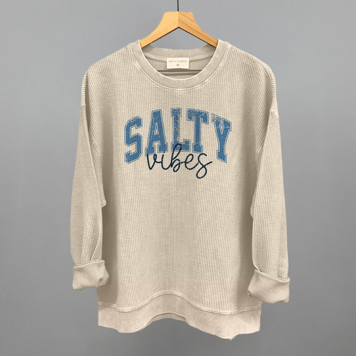 Salty Vibes Arch + Script Distressed Ivy + Cloth