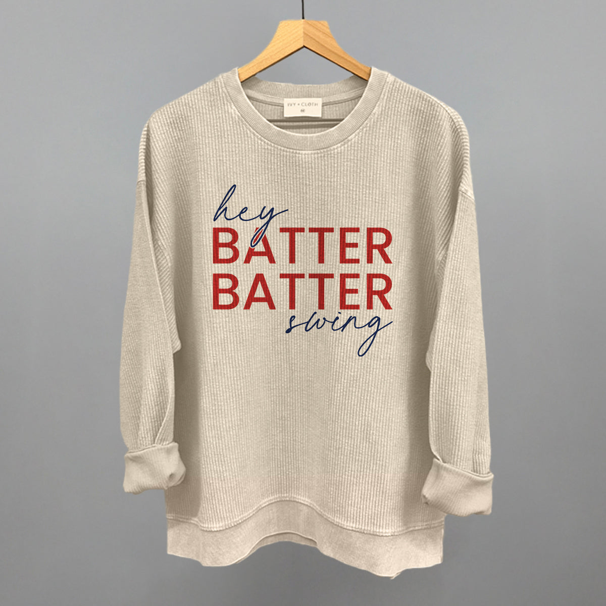 Hey Batter Batter Swing (Red + Navy) Ivy + Cloth
