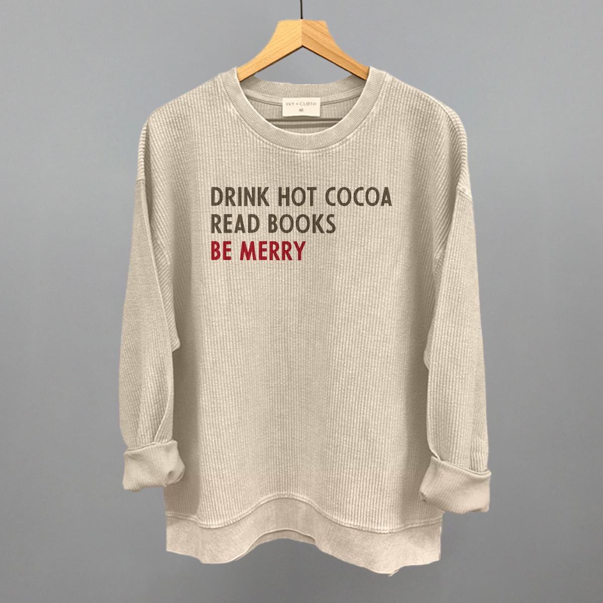 Drink Hot Cocoa Read Books Be Merry Ivy + Cloth