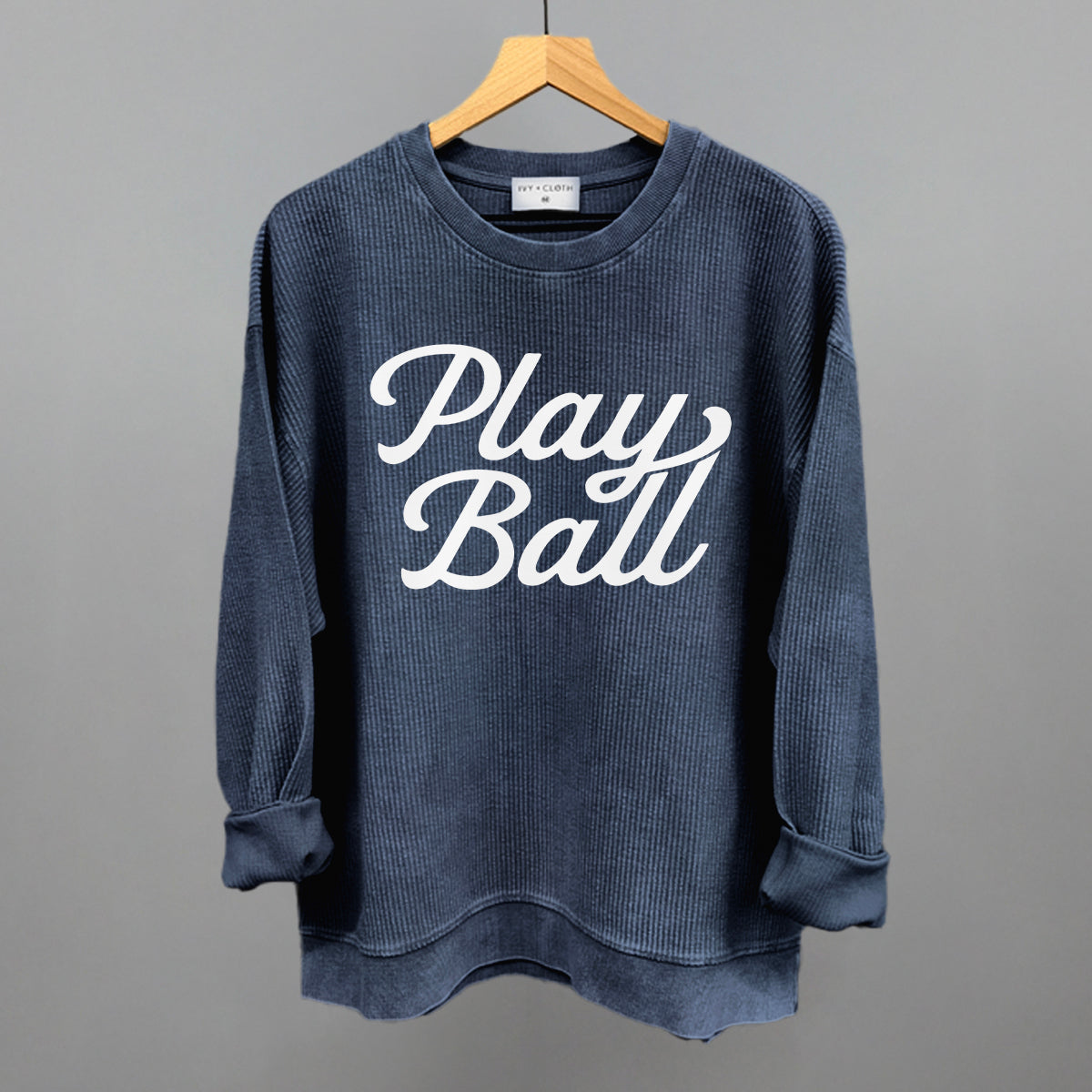 Play Ball (Vintage Script White) Ivy + Cloth