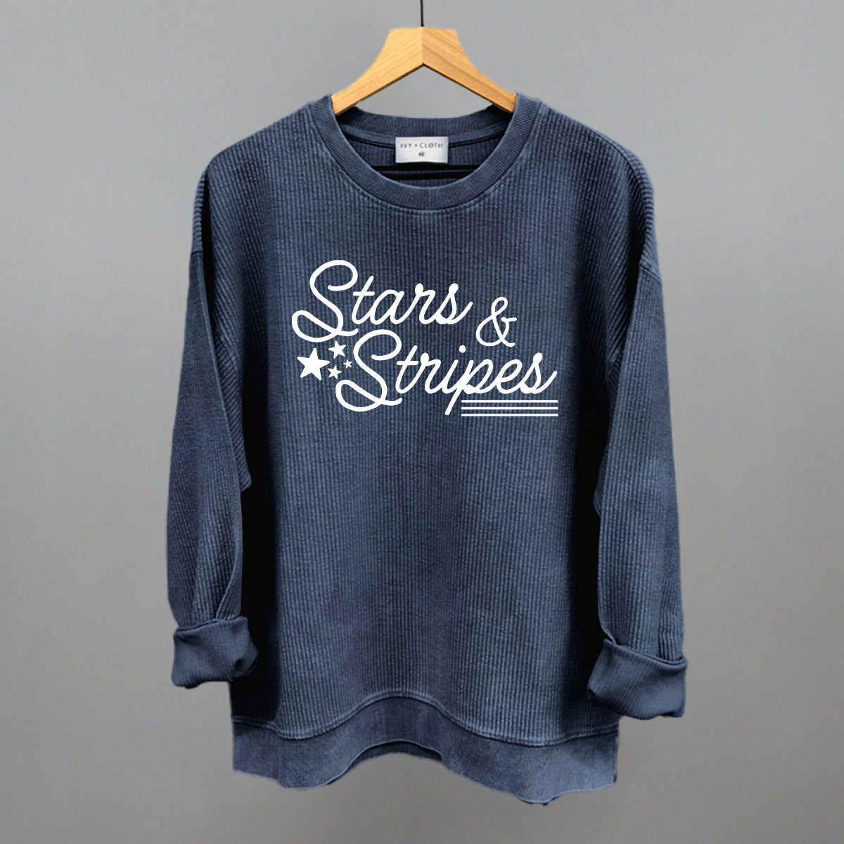 Stars & Stripes White Script Ivy + Cloth