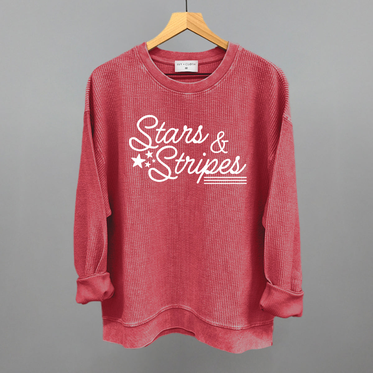 Stars & Stripes White Script Ivy + Cloth