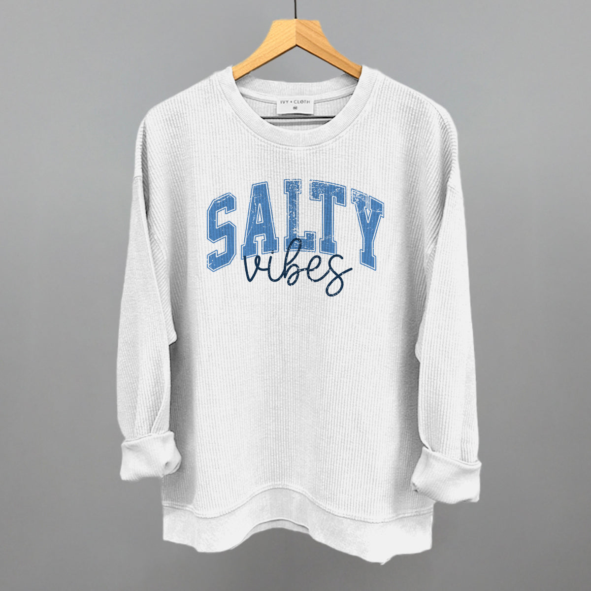 Salty Vibes Arch + Script Distressed Ivy + Cloth